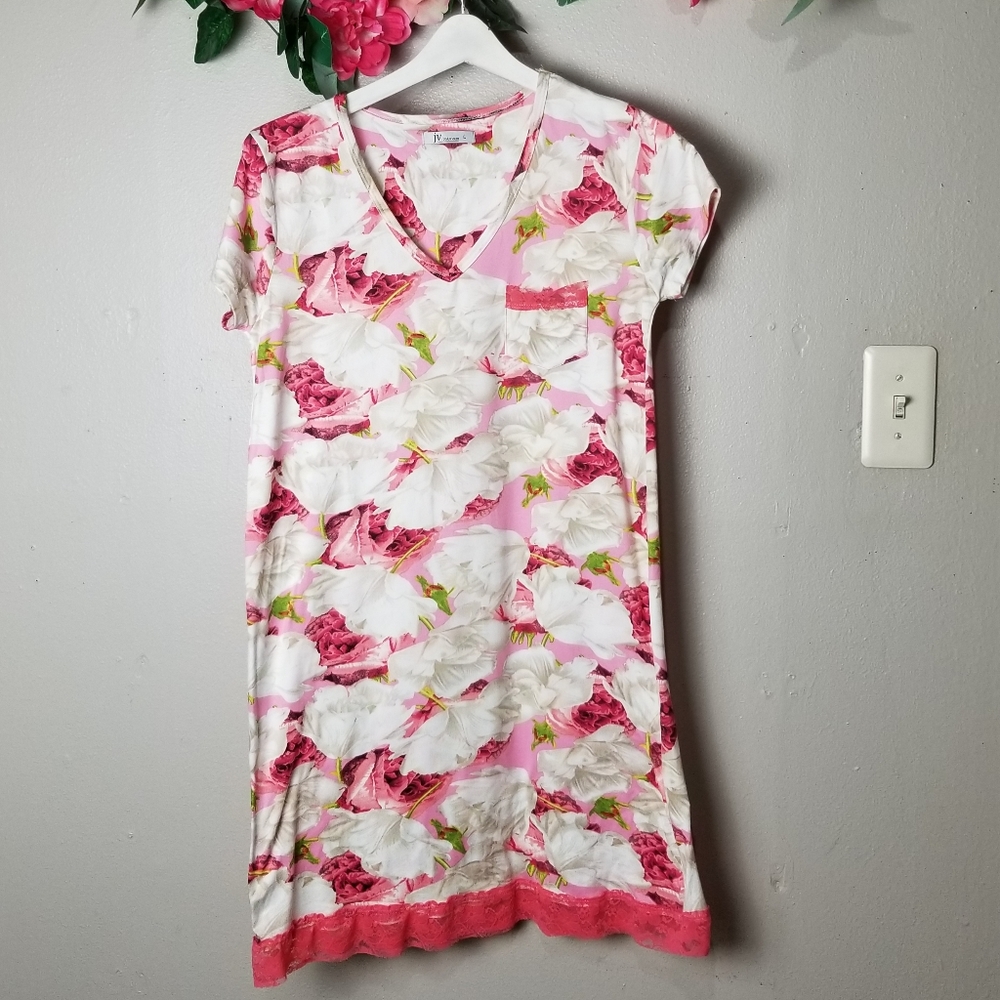 Joan Vass floral slip gown size L